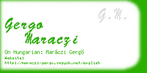 gergo maraczi business card